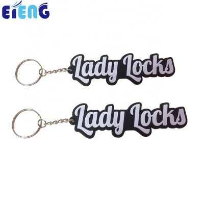 Promotion custom made rubber keyrings keychain with your company logo