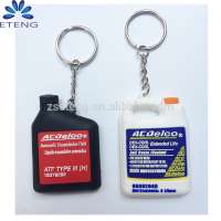 Promotional 2d custom shaped rubber keychain with your own logo