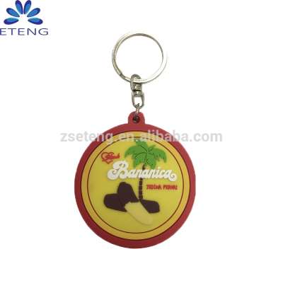 Promotional new customized design plastic rubber keychain